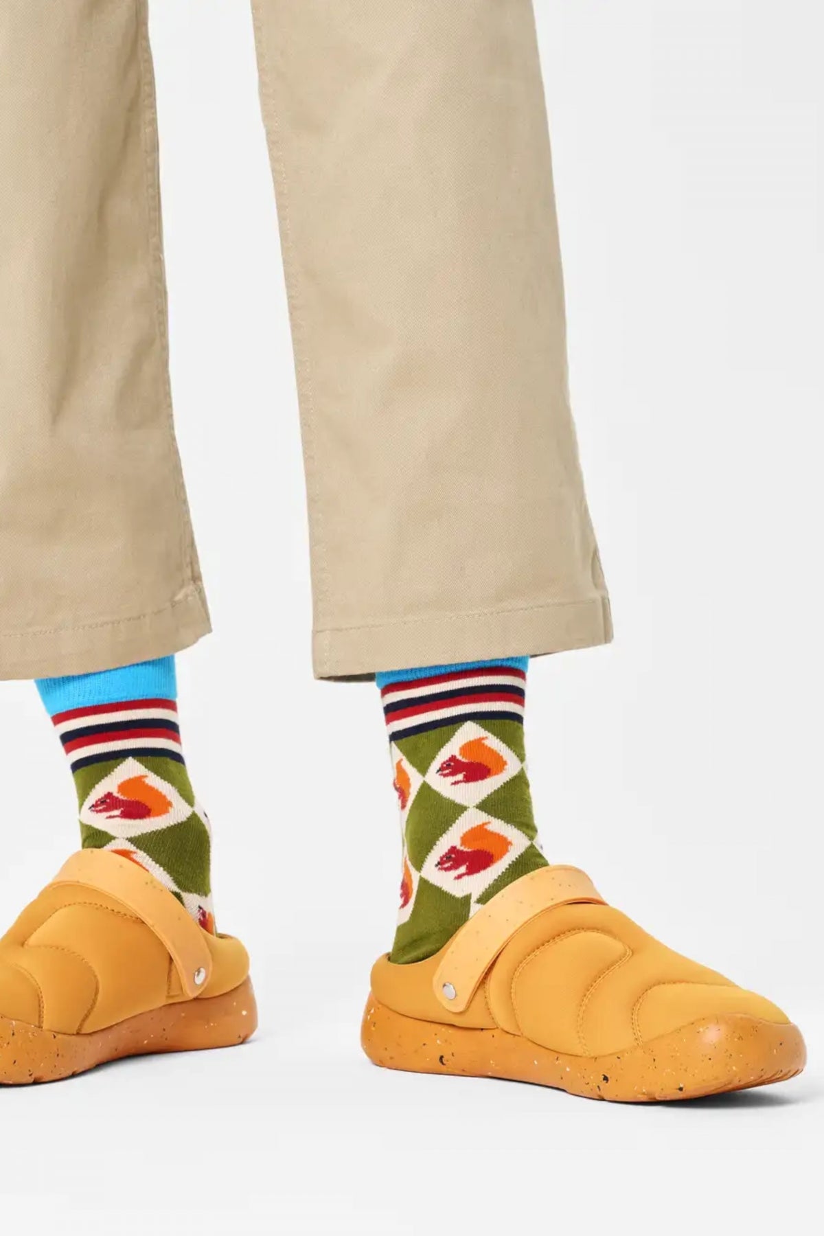 HAPPY SOCKS SQUIRREL ARGYLE SOCK en color VERDE  (2)