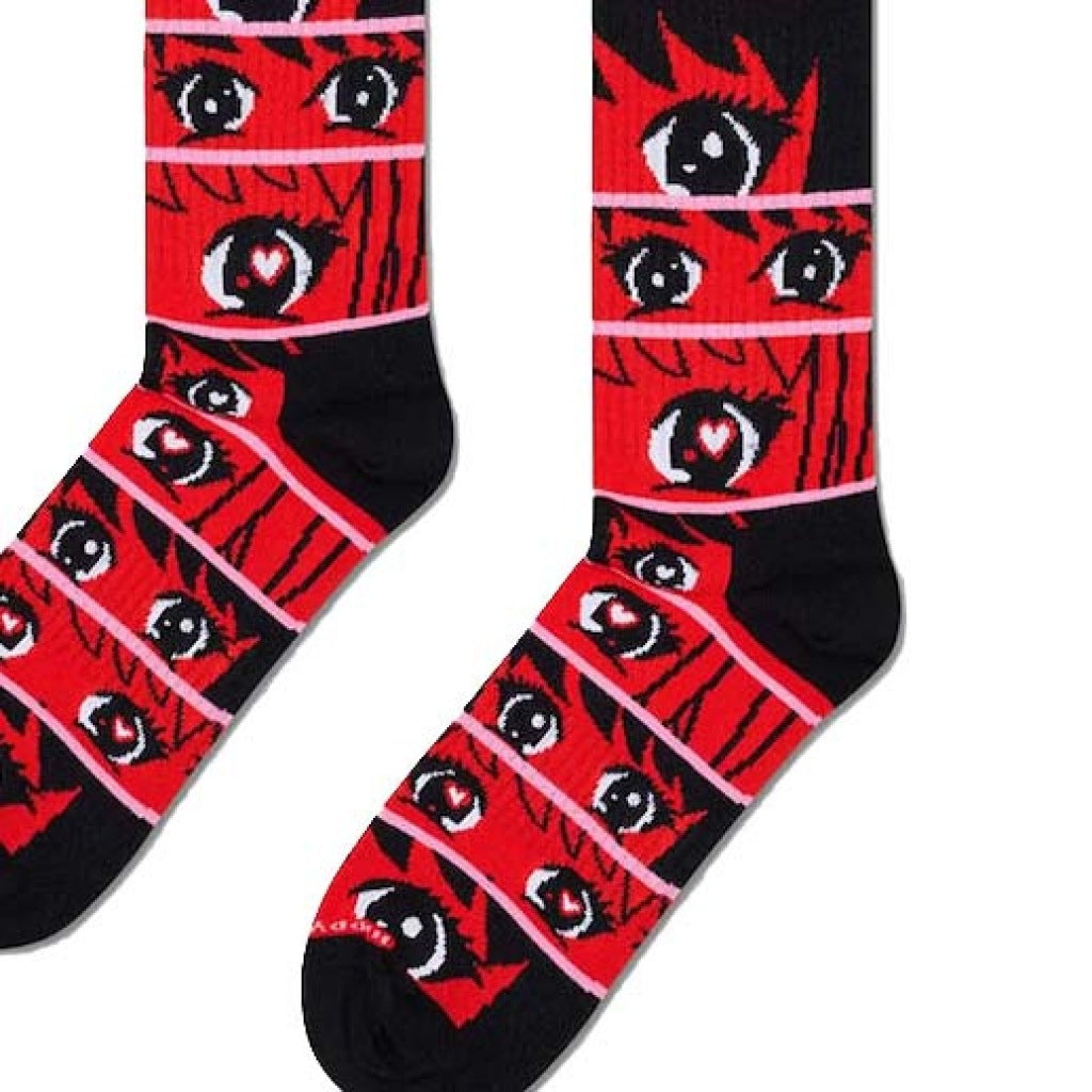 HAPPY SOCKS ANIME STRIPES  en color ROJO  (6)