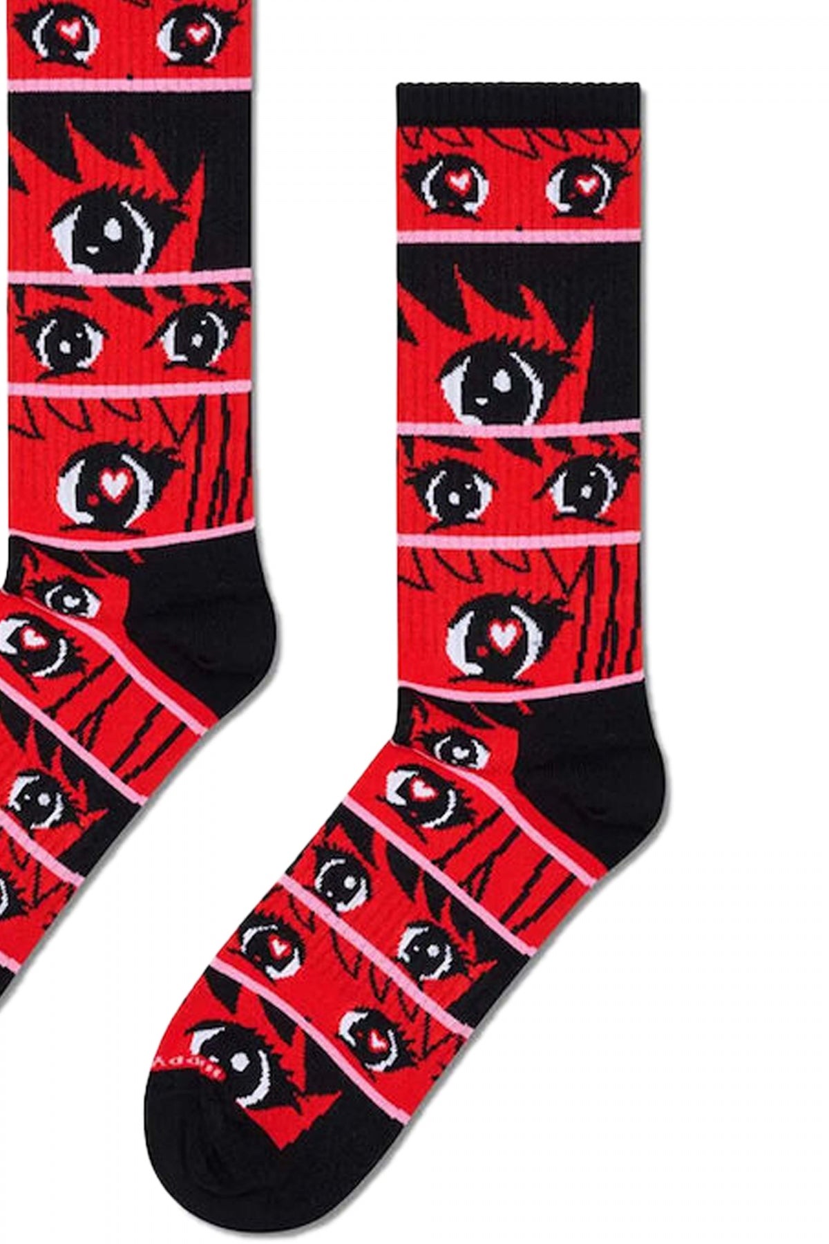 HAPPY SOCKS ANIME STRIPES  en color ROJO  (2)