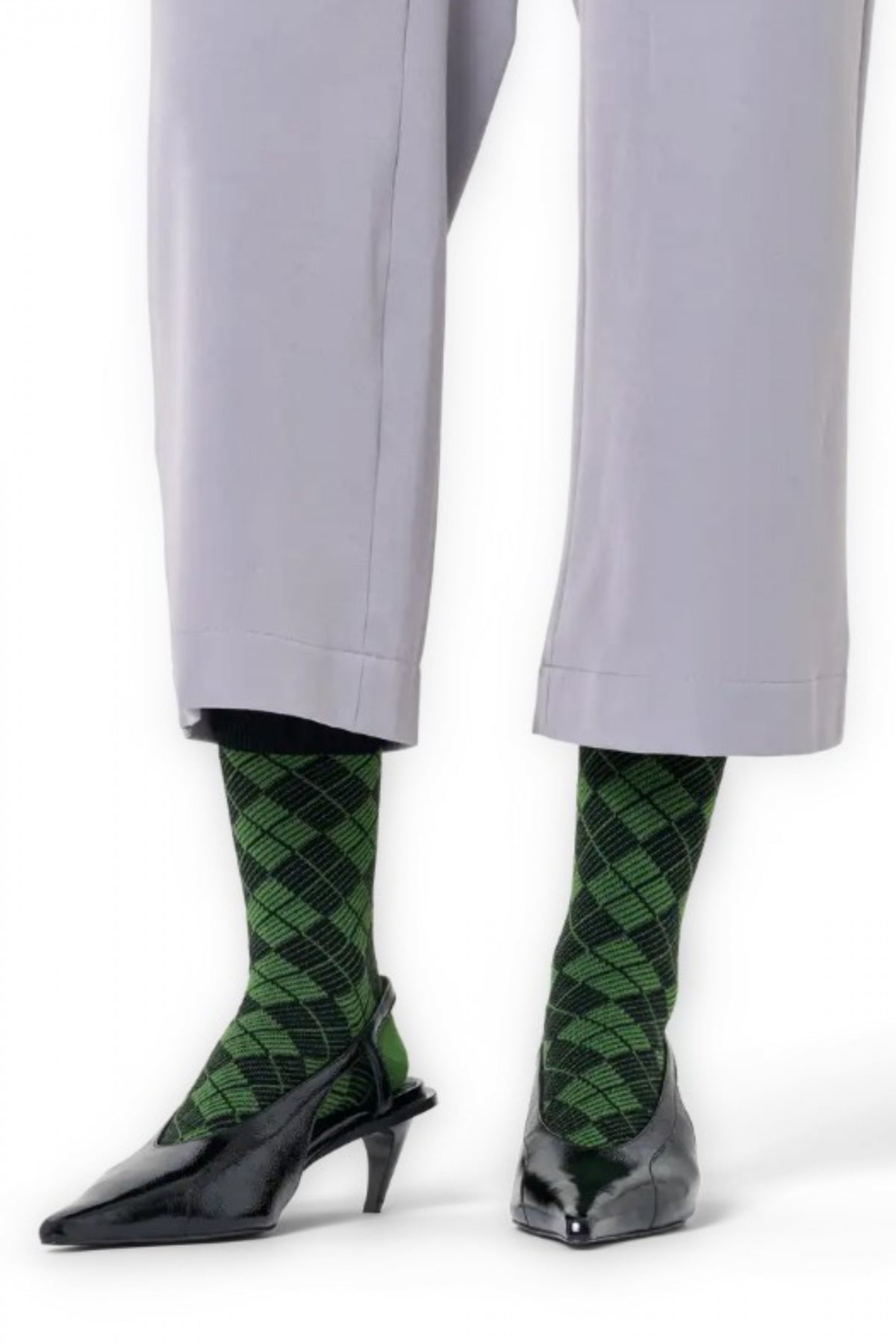 HAPPY SOCKS  MINI ARGYLE JAQUARD en color VERDE  (2)