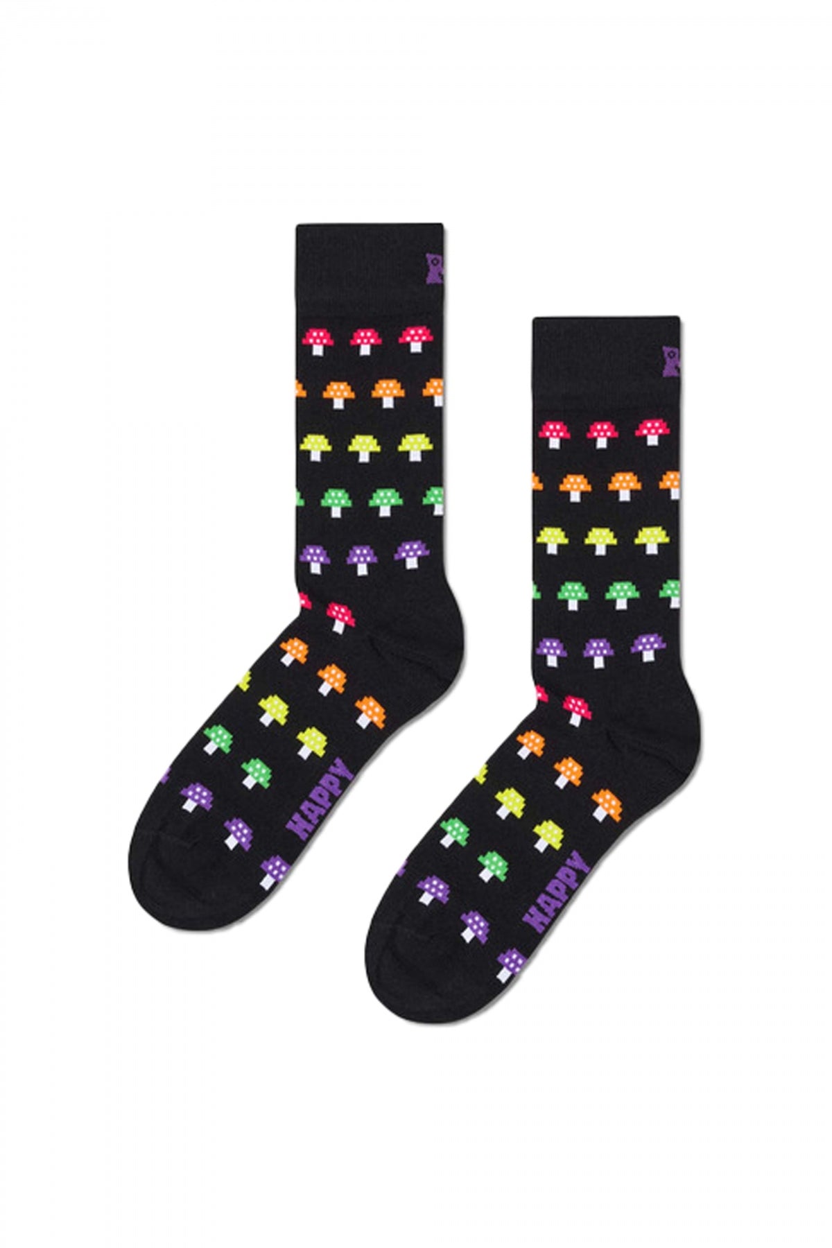 HAPPY SOCKS MUSHROOM STRIPE en color NEGRO  (1)