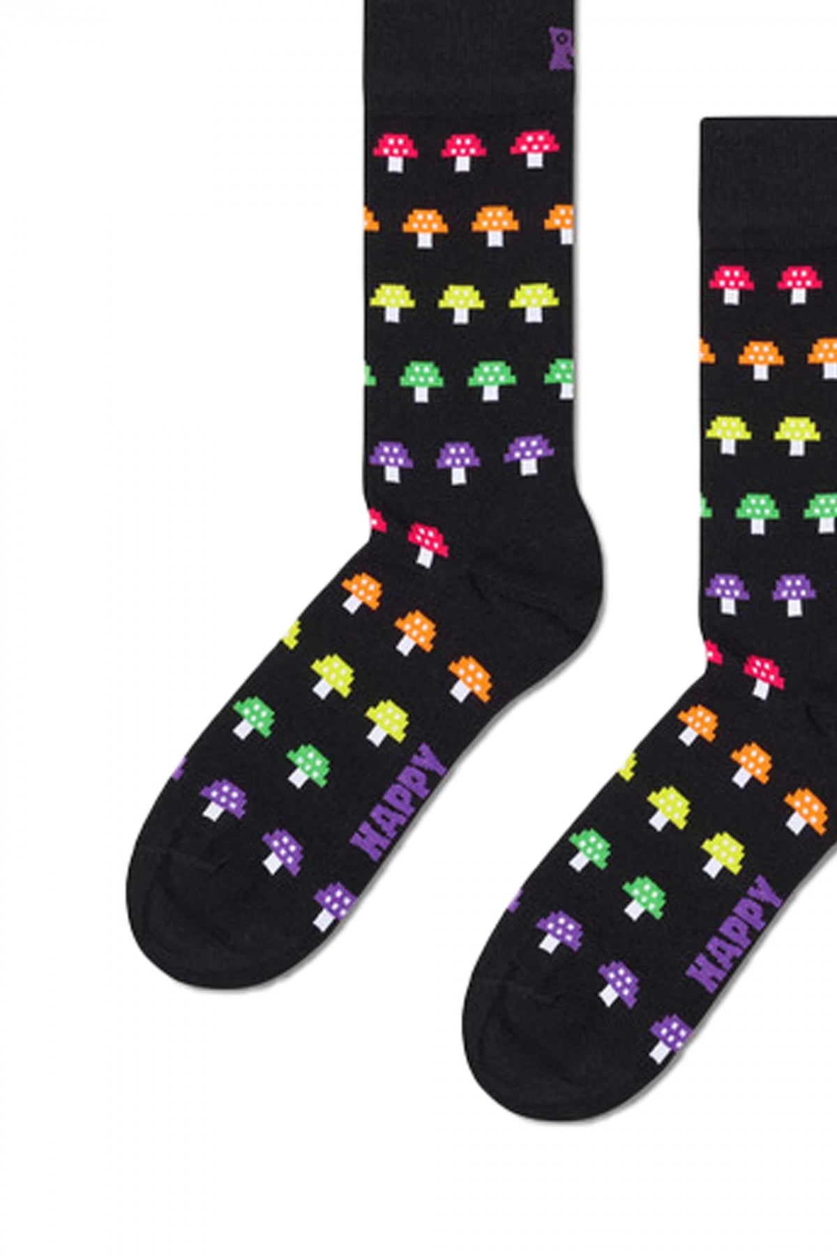 HAPPY SOCKS MUSHROOM STRIPE en color NEGRO  (2)
