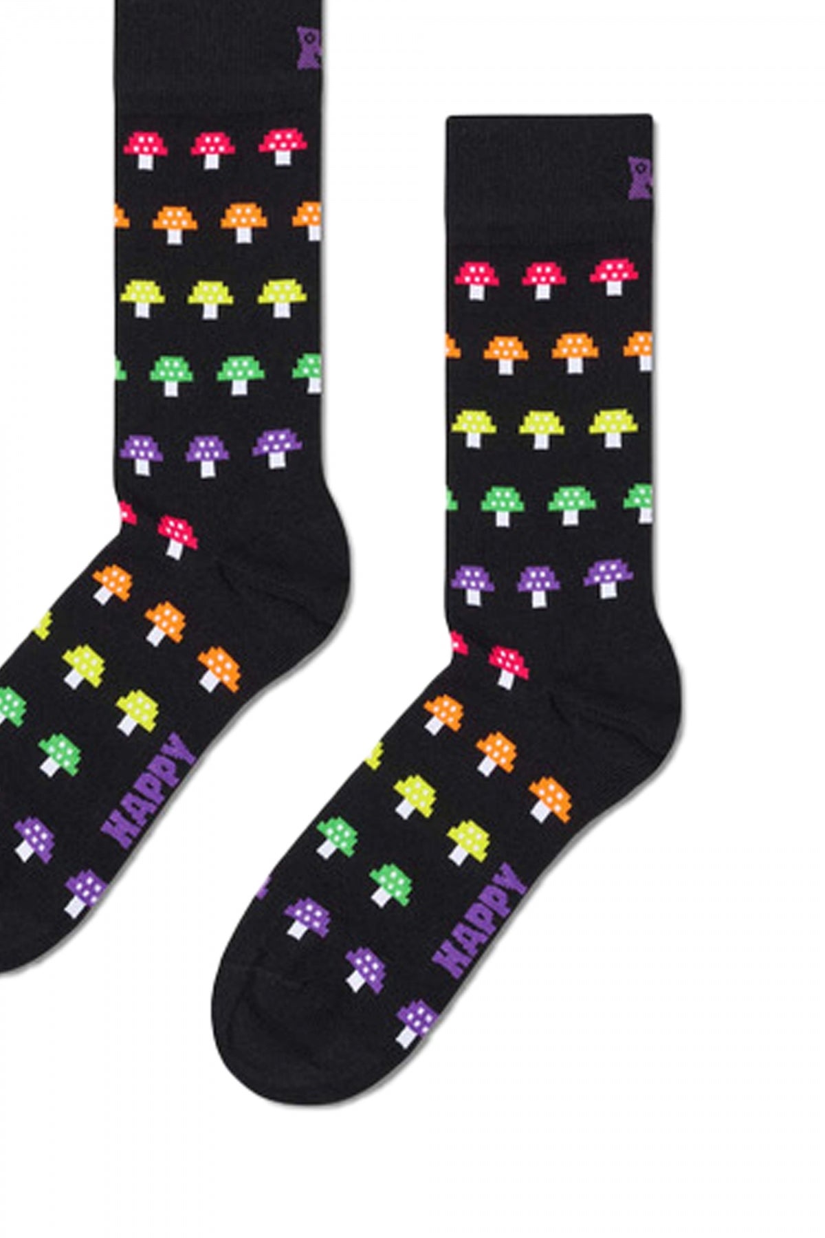 HAPPY SOCKS MUSHROOM STRIPE en color NEGRO  (3)