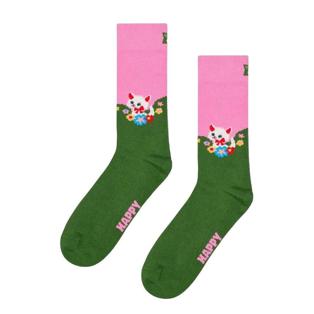 HAPPY SOCKS  KITTEN AND FLOWERS  en color MULTICOLOR  (4)