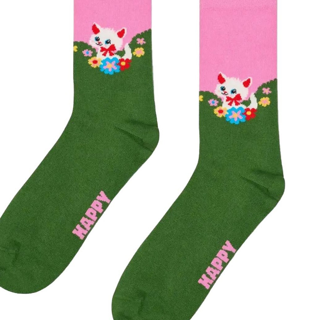 HAPPY SOCKS  KITTEN AND FLOWERS  en color MULTICOLOR  (6)