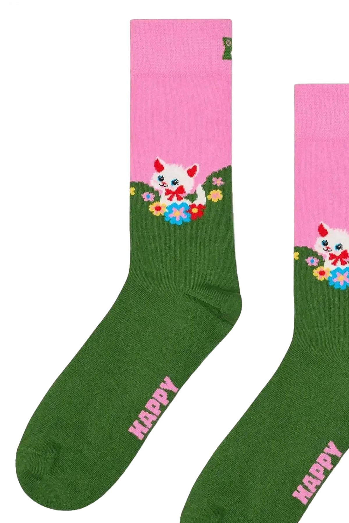 HAPPY SOCKS  KITTEN AND FLOWERS  en color MULTICOLOR  (2)