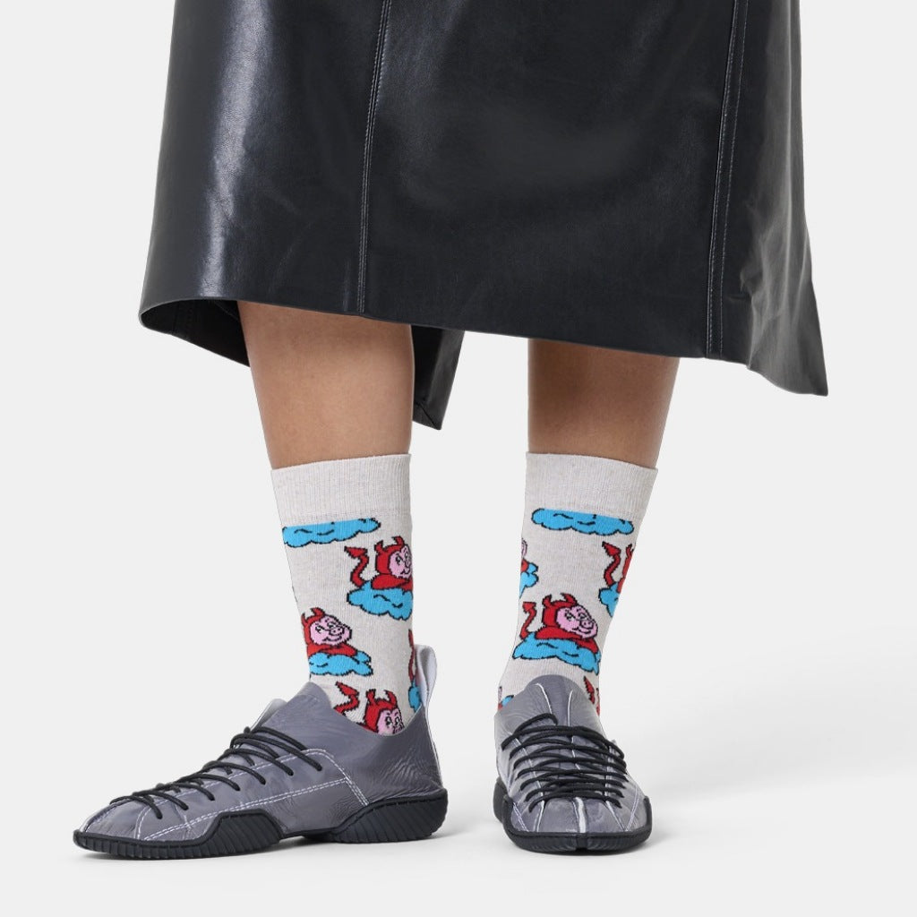 HAPPY SOCKS BAD PIG en color BEIS  (6)
