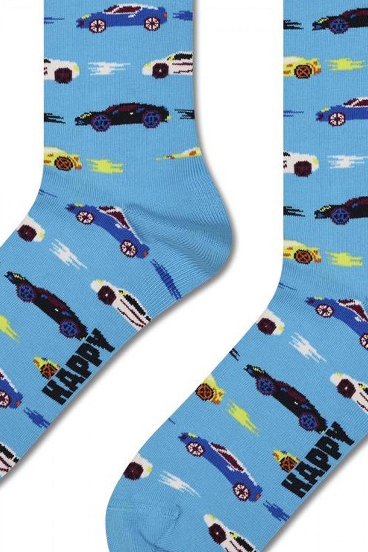 HAPPY SOCKS CAR STRIPE en color AZUL  (2)