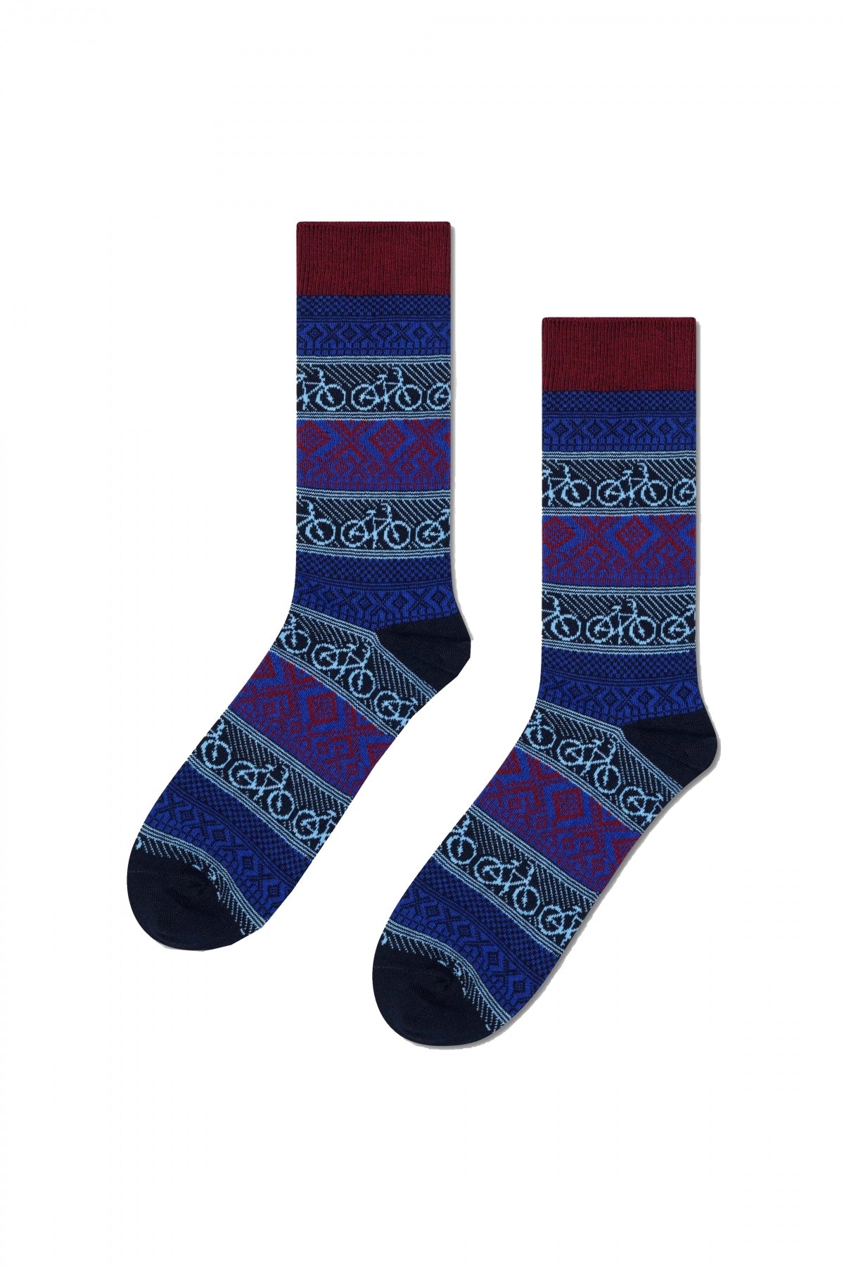 HAPPY SOCKS BIKE JAQUARD en color AZUL  (2)