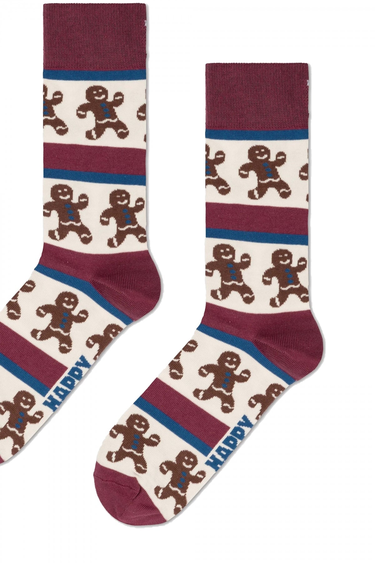 HAPPY SOCKS  GINGERBREAD STRIPE  en color BURDEOS  (3)