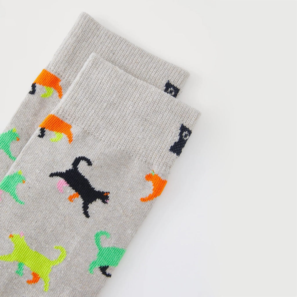 HAPPY SOCKS  KITTEN LOVE SOCK en color GRIS  (6)