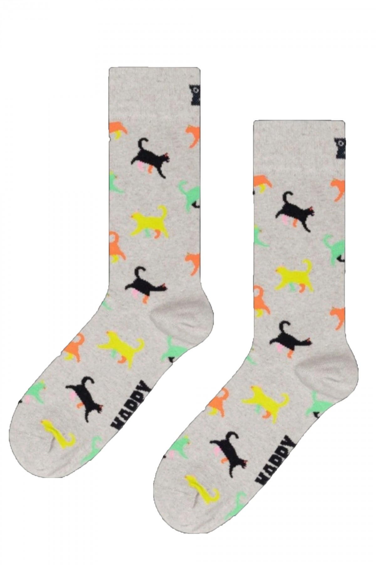 HAPPY SOCKS  KITTEN LOVE SOCK en color GRIS  (2)