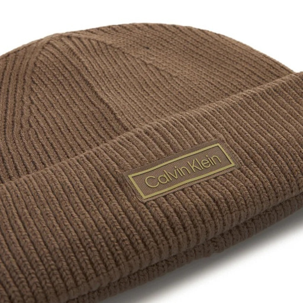 CALVIN KLEIN PATCH CHUNKY RIB COTTON en color MARRON  (5)