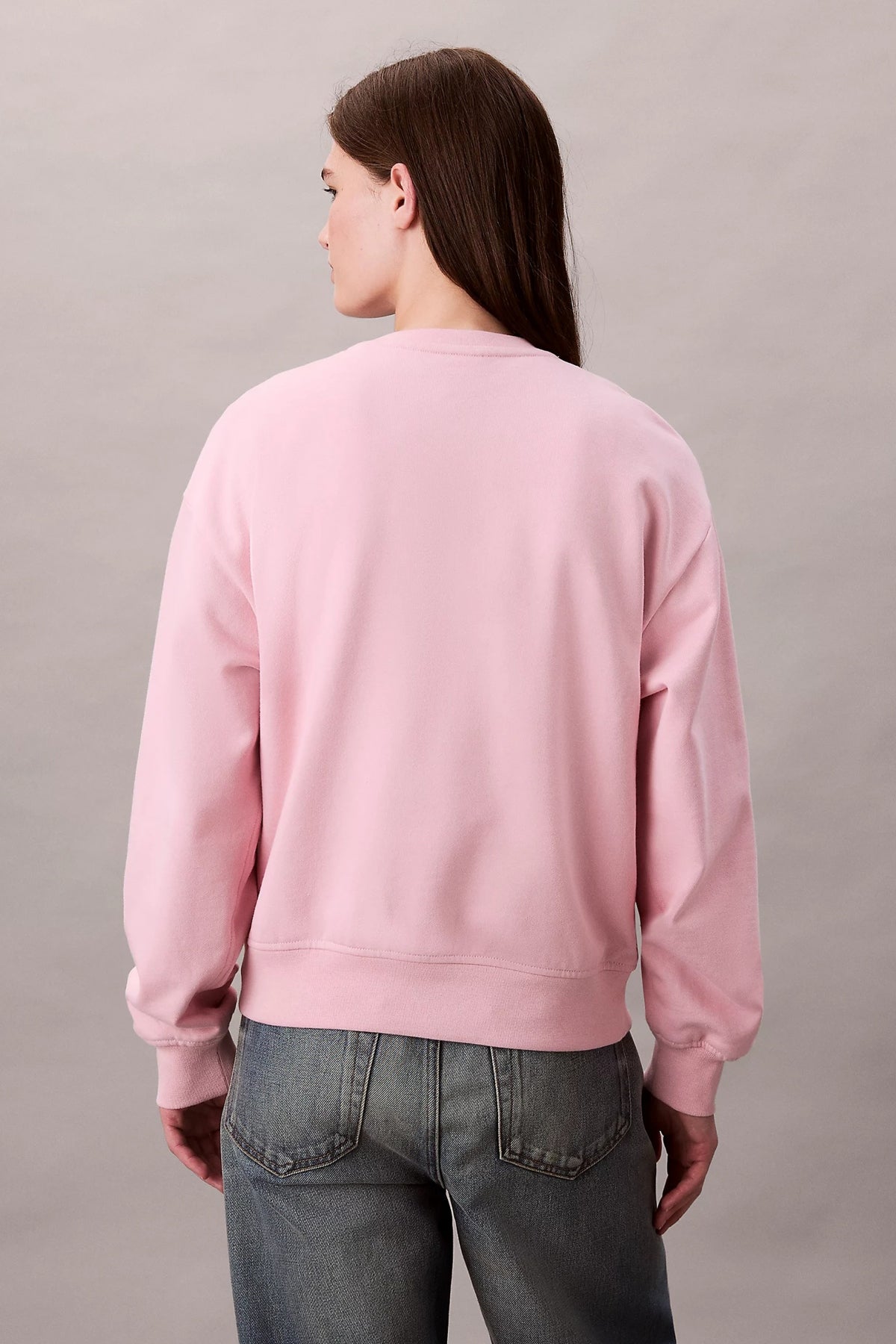 CALVIN KLEIN  LS MONOLOGO FRENCH TERRY en color ROSA  (3)