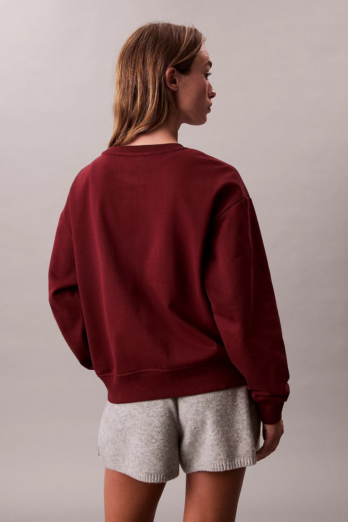 CALVIN KLEIN  LS MONOLOGO FRENCH TERRY en color ROJO  (3)