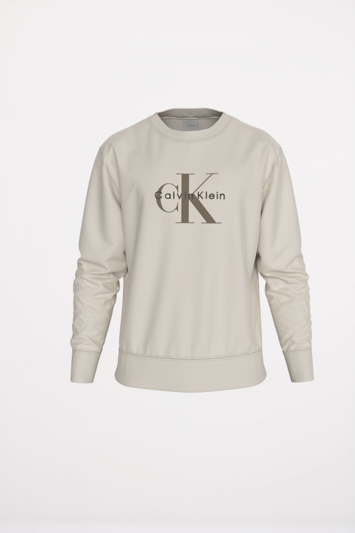 CALVIN KLEIN LS EU TERRY MONOLOGO en color BLANCO  (1)