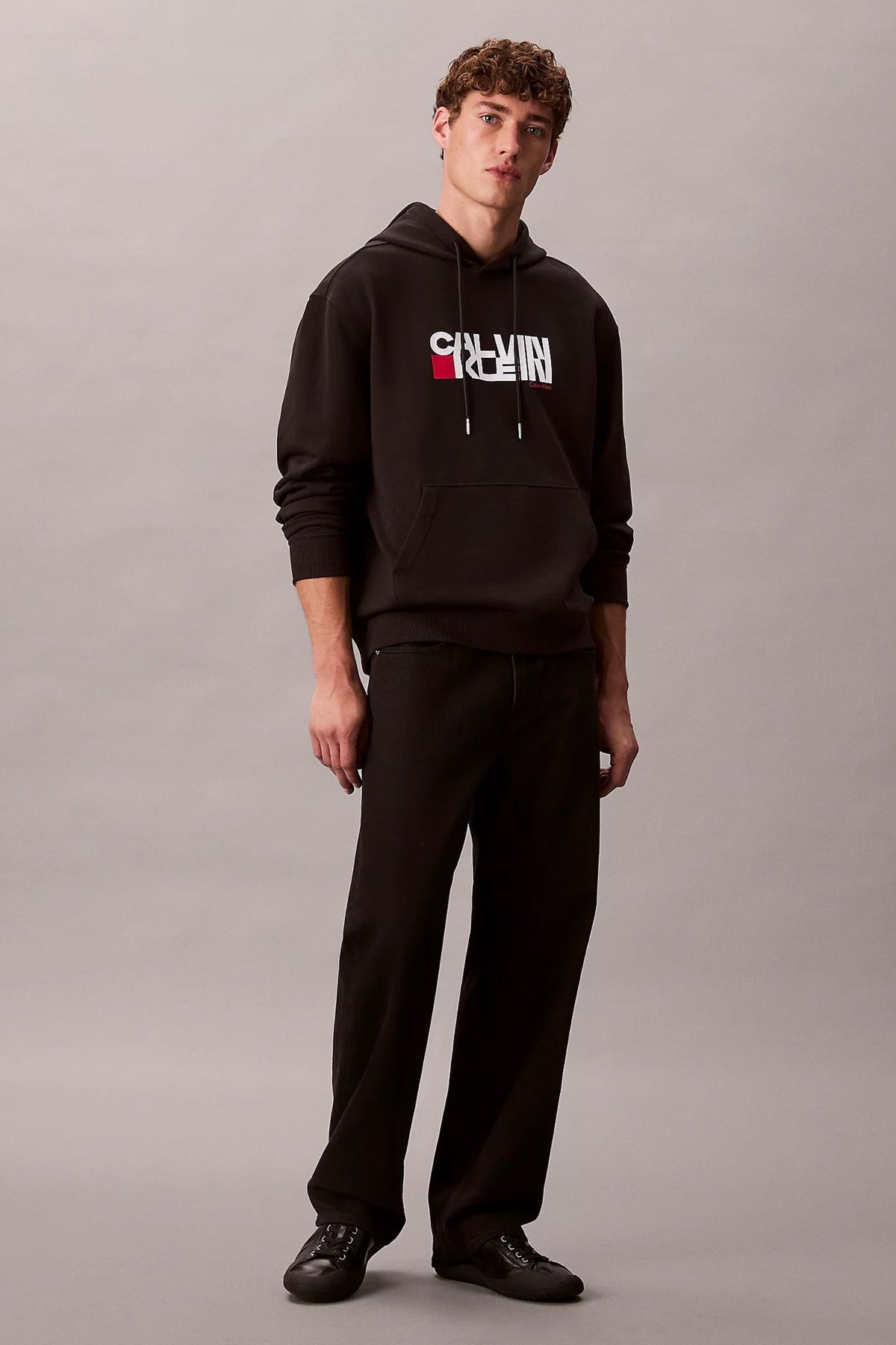 CALVIN KLEIN LS EU TERRY CK REDBOX en color NEGRO  (4)