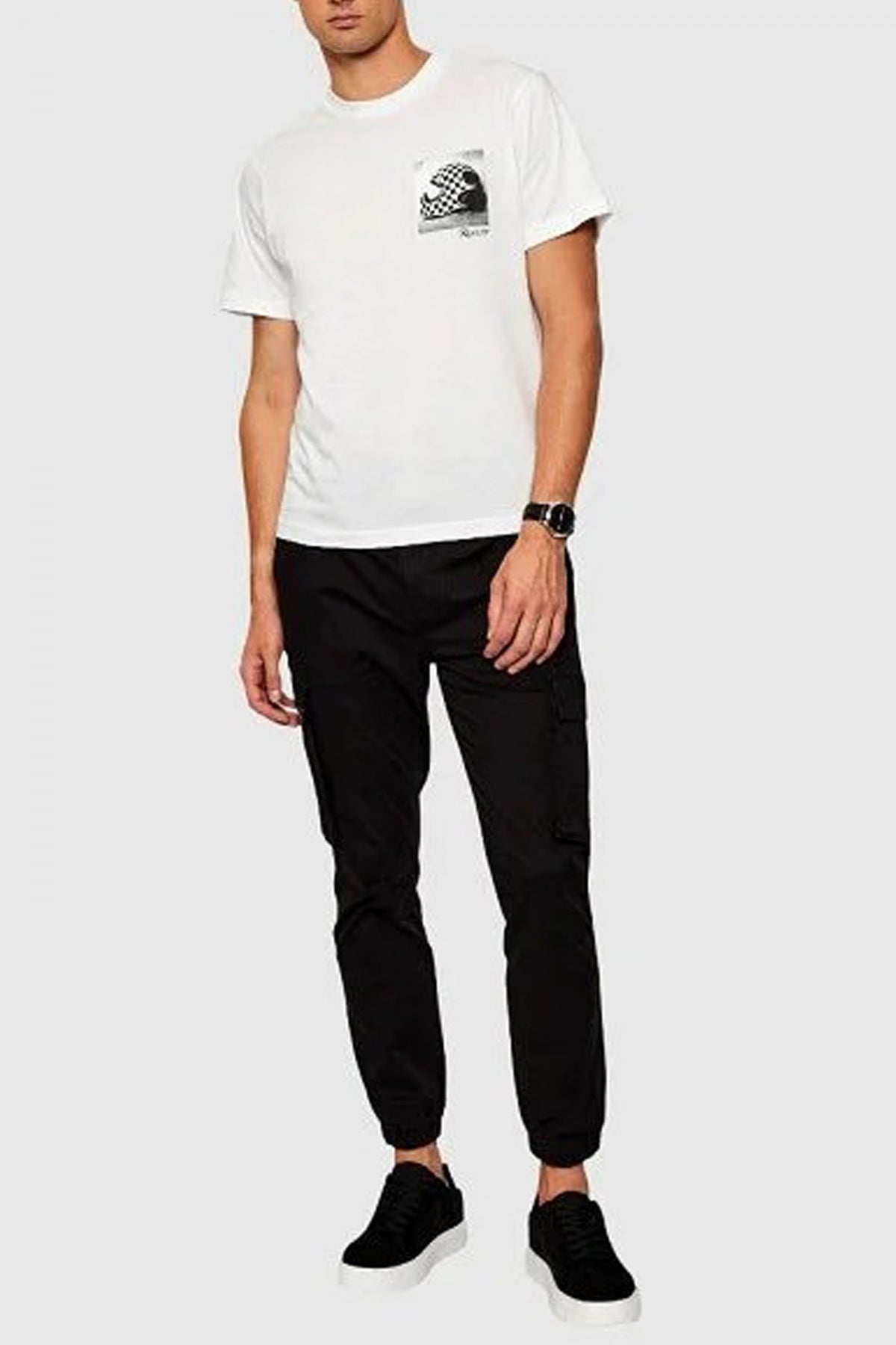 CALVIN KLEIN SKINNY ELASTIC TWILL CAR en color NEGRO  (4)
