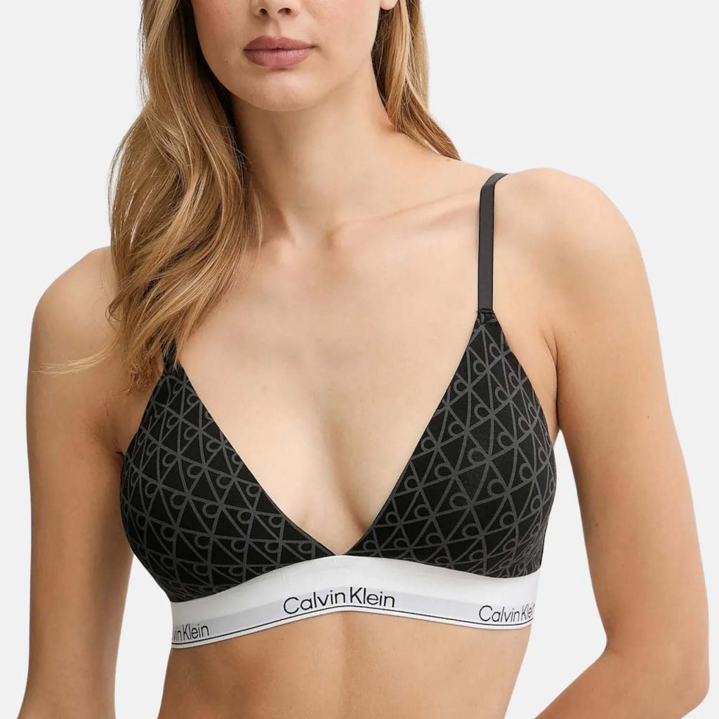 CALVIN KLEIN LIGHTLY LINED TRIANGLE en color NEGRO  (4)