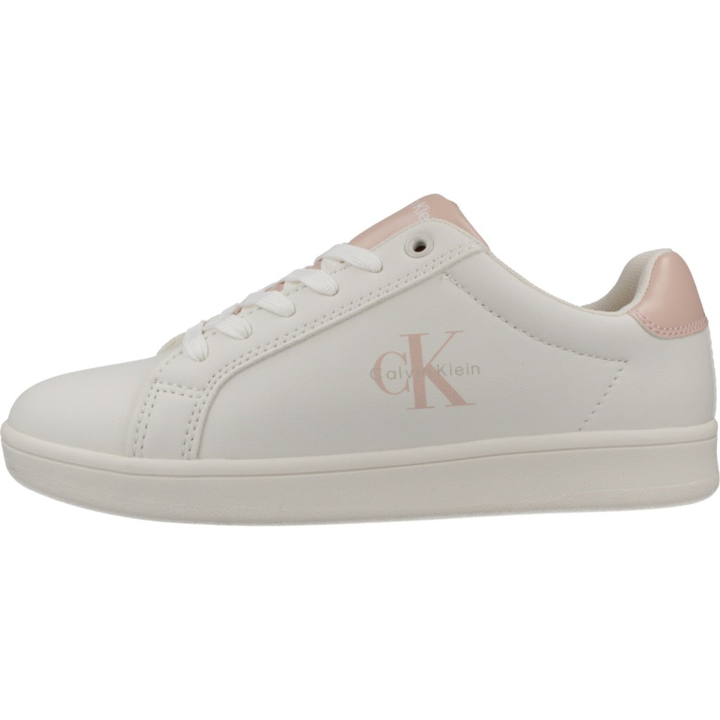 CALVIN KLEIN LOW CUT LACE UP SNEAKER en color BLANCO  (2)