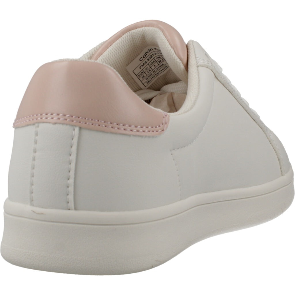 CALVIN KLEIN LOW CUT LACE UP SNEAKER en color BLANCO  (3)