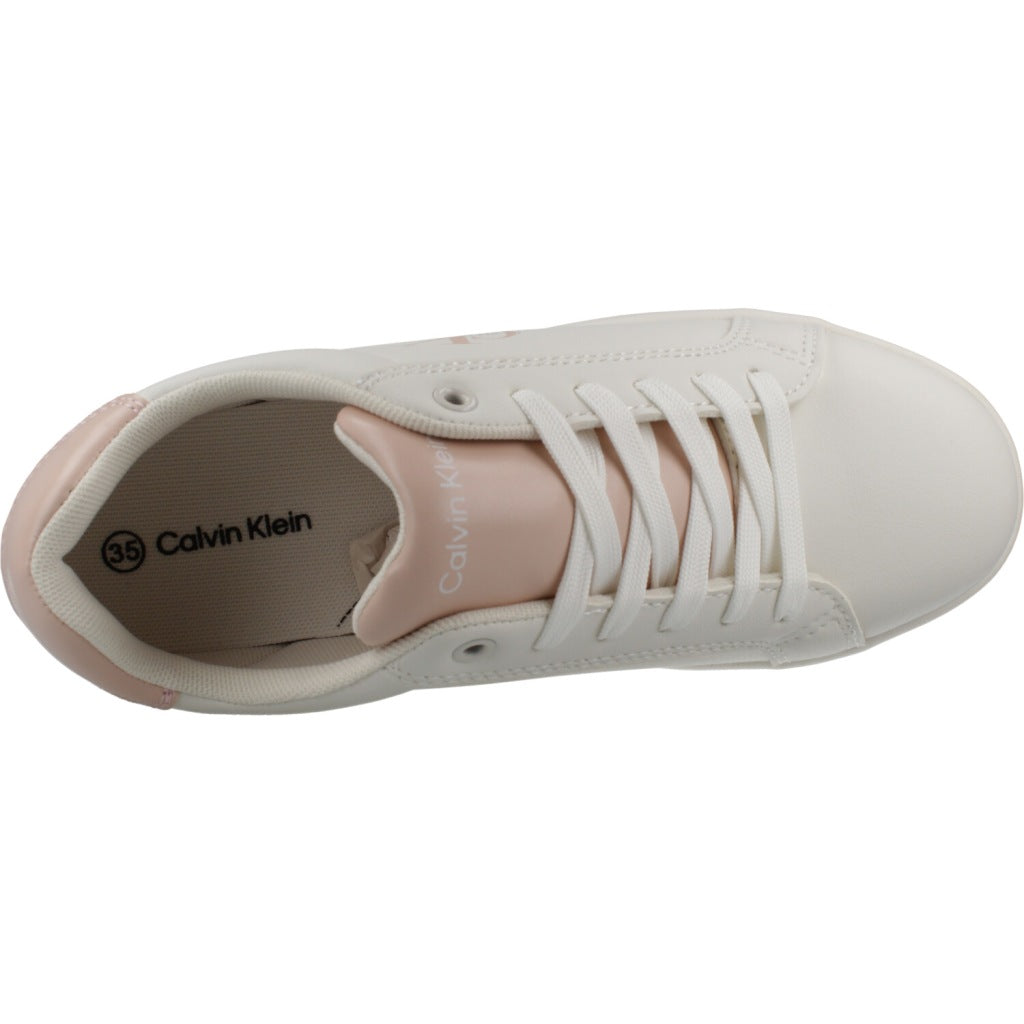 CALVIN KLEIN LOW CUT LACE UP SNEAKER en color BLANCO  (7)