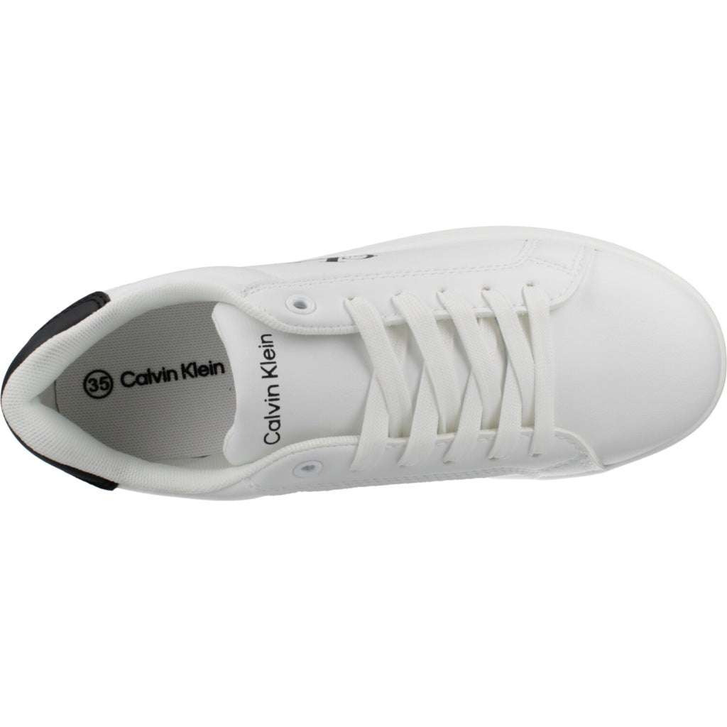 CALVIN KLEIN LOW CUT LACE UP SNEAKER en color BLANCO  (7)