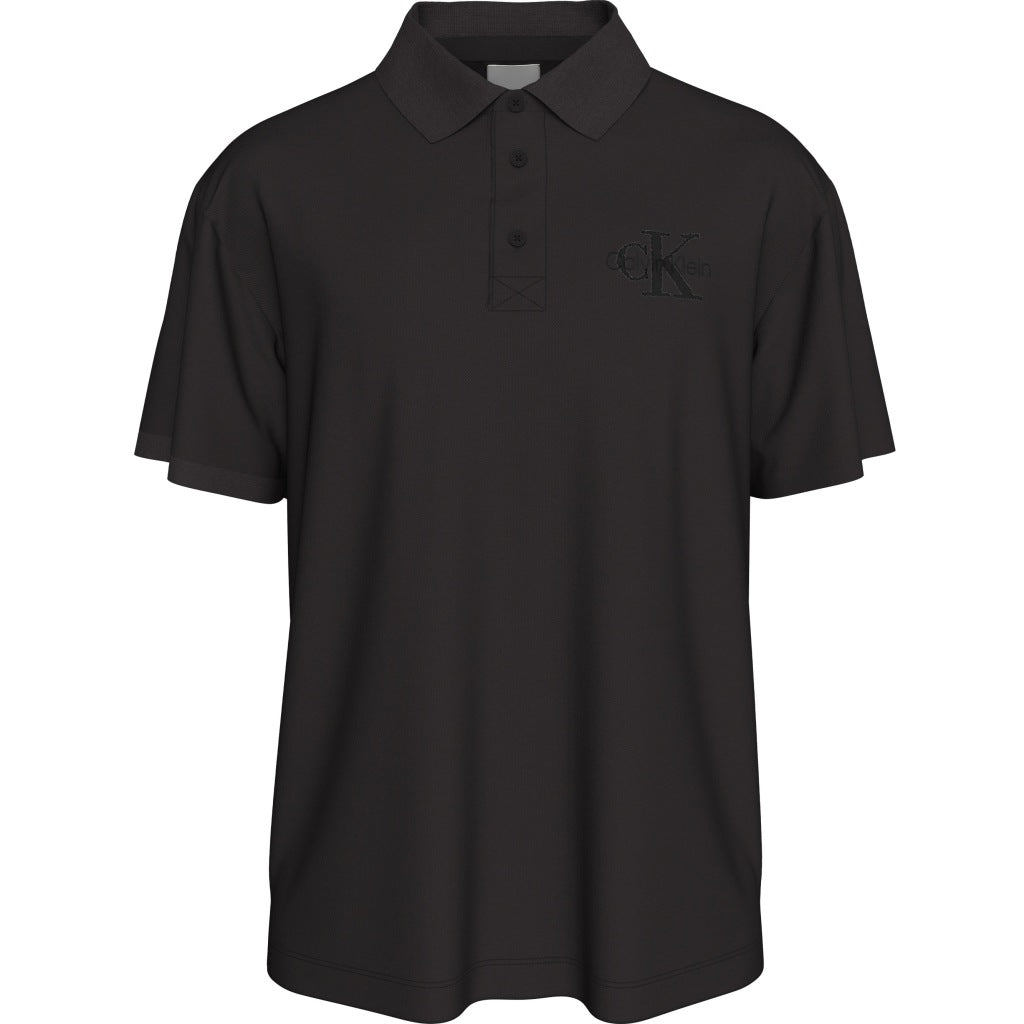CALVIN KLEIN LVRFG MONOLOGO CASUAL PIQUE PO en color NEGRO  (4)