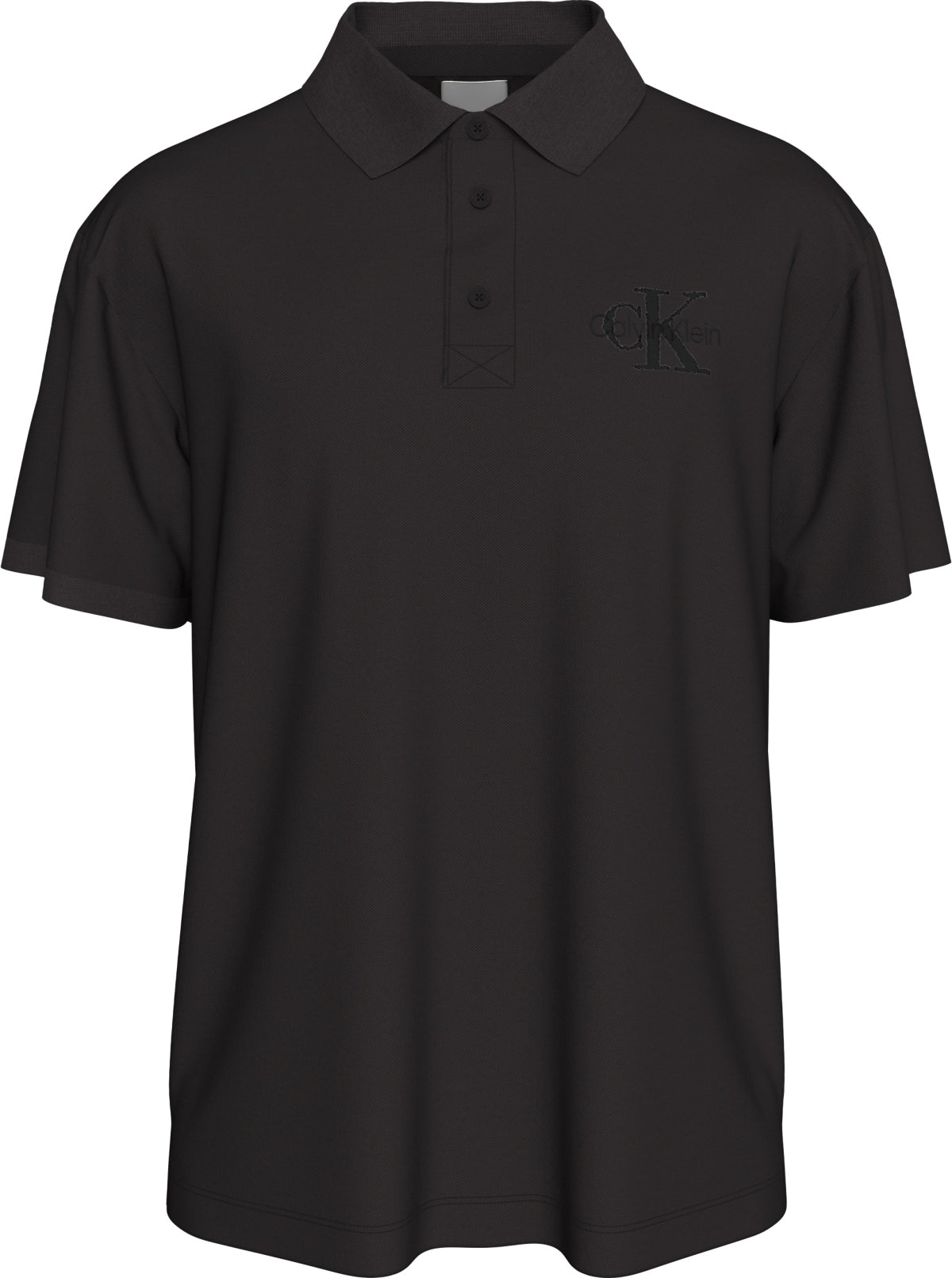CALVIN KLEIN LVRFG MONOLOGO CASUAL PIQUE PO en color NEGRO  (1)