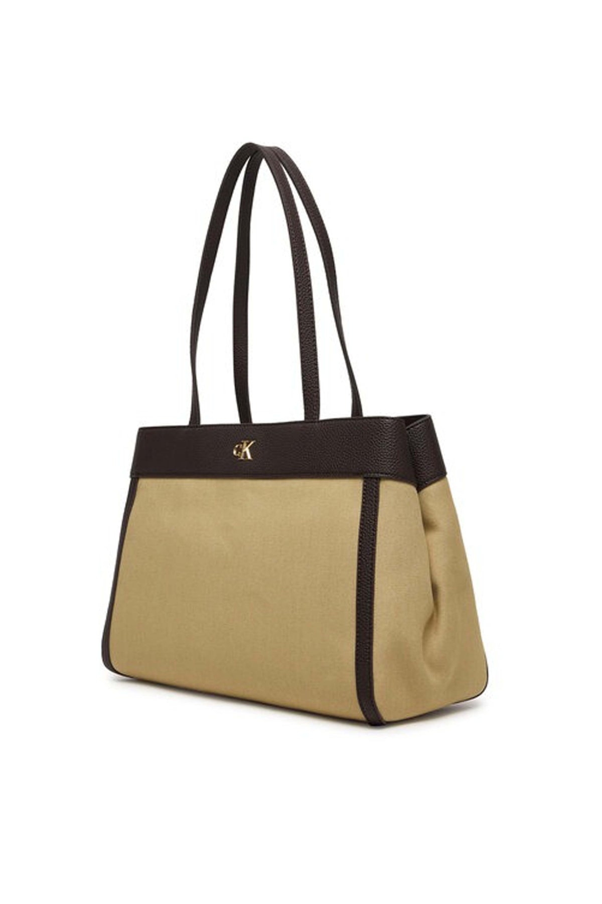 CALVIN KLEIN CANVAS MEDIUM TOTE en color VERDE  (2)