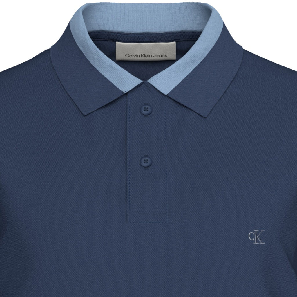 CALVIN KLEIN LVRGG CASUAL PIQUE COLLAR BLOC en color AZUL  (6)