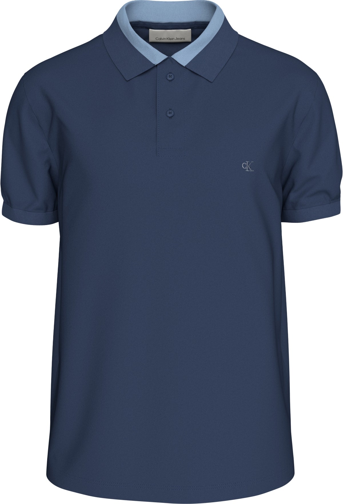 CALVIN KLEIN LVRGG CASUAL PIQUE COLLAR BLOC en color AZUL  (1)