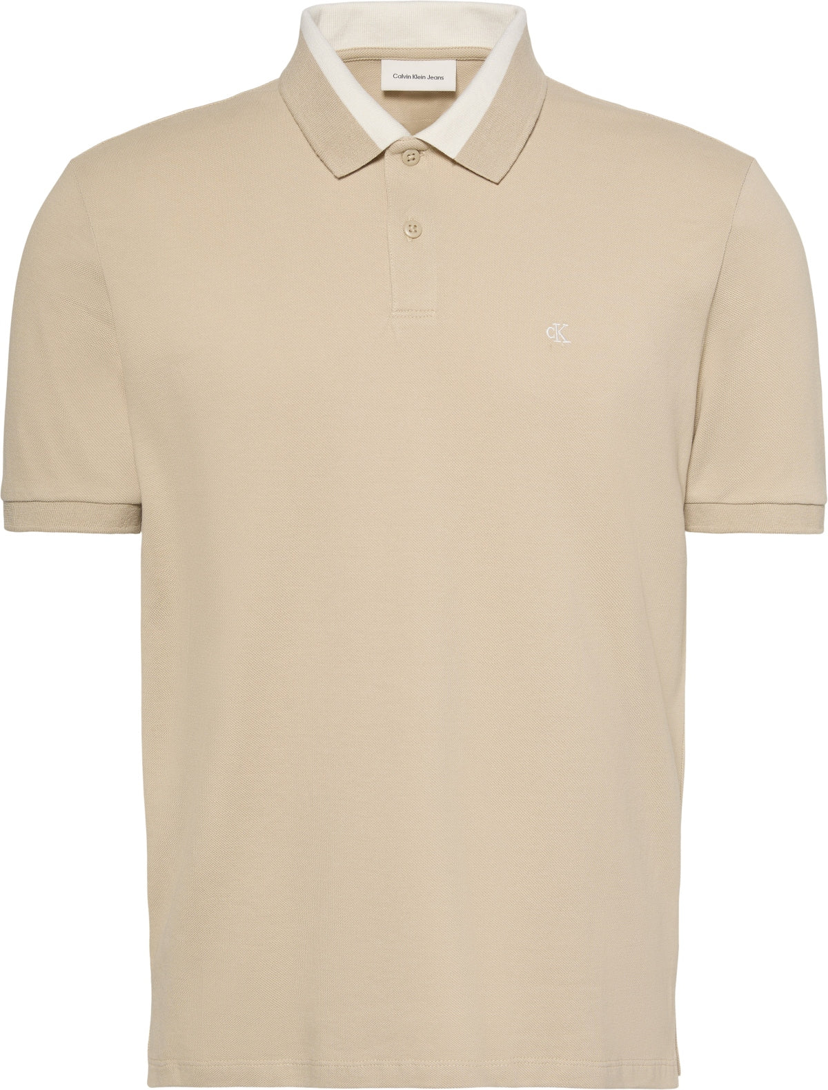 CALVIN KLEIN LVRGG CASUAL PIQUE COLLAR BLOC en color BEIS  (1)
