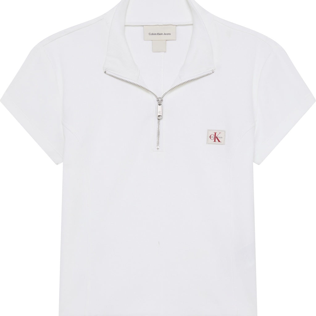 CALVIN KLEIN LVGG SS WOVEN LABEL X BABY en color BLANCO  (4)