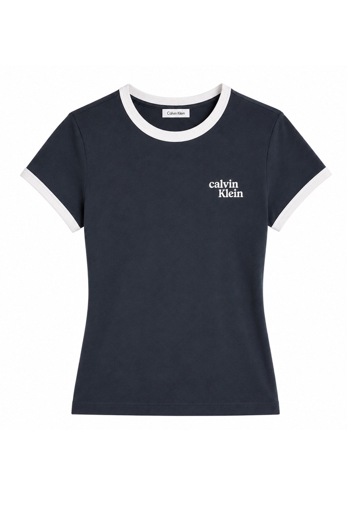 CALVIN KLEIN LVGG SS SLIM LOGO RINGER TEE en color AZUL  (3)