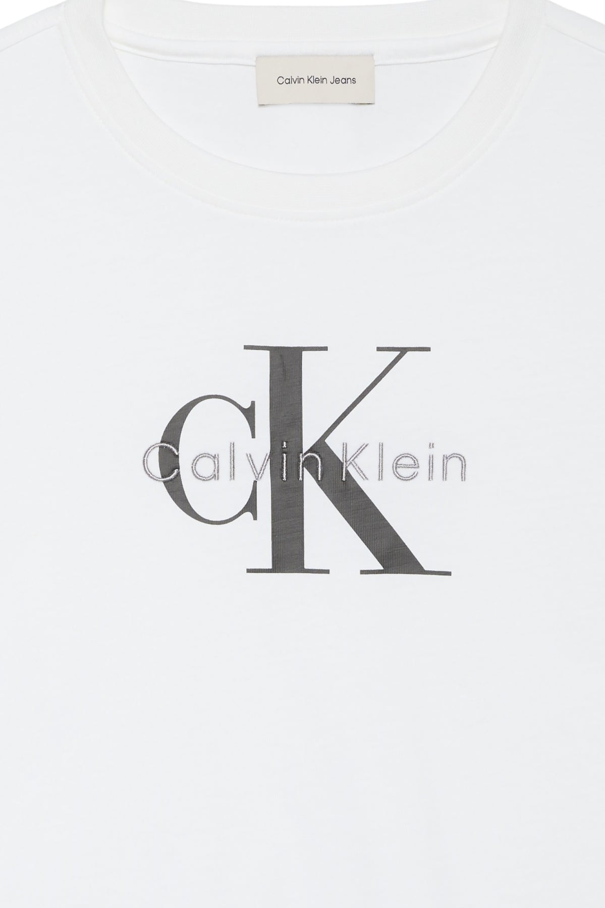 CALVIN KLEIN LVGG SS MONOLOGO CROPPED en color BLANCO  (6)