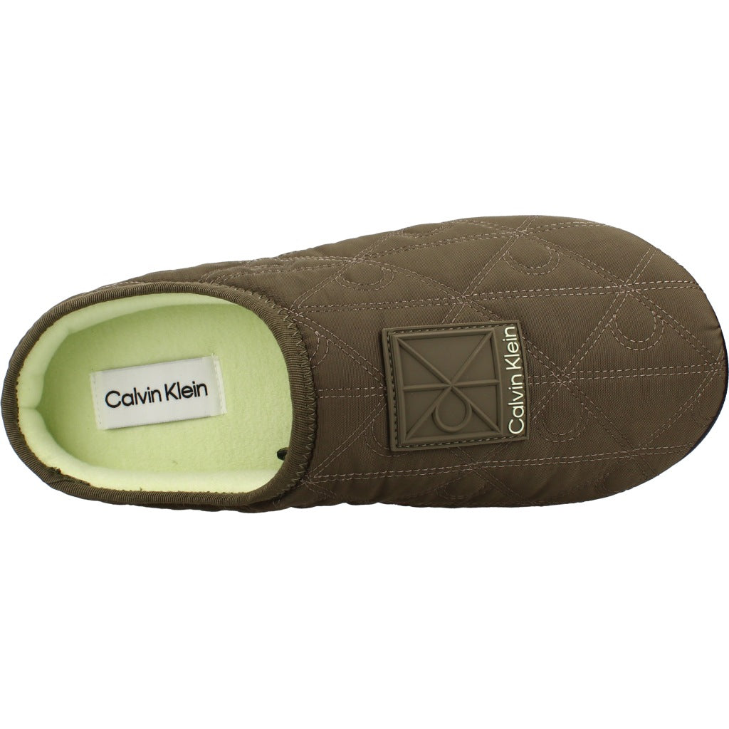 CALVIN KLEIN HMHM HOME SLIPPER QUILTED RIP en color VERDE  (7)