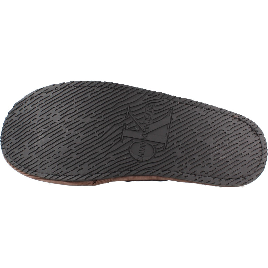 CALVIN KLEIN HWHW HOTEL SLIPPER SATIN en color MARRON  (6)