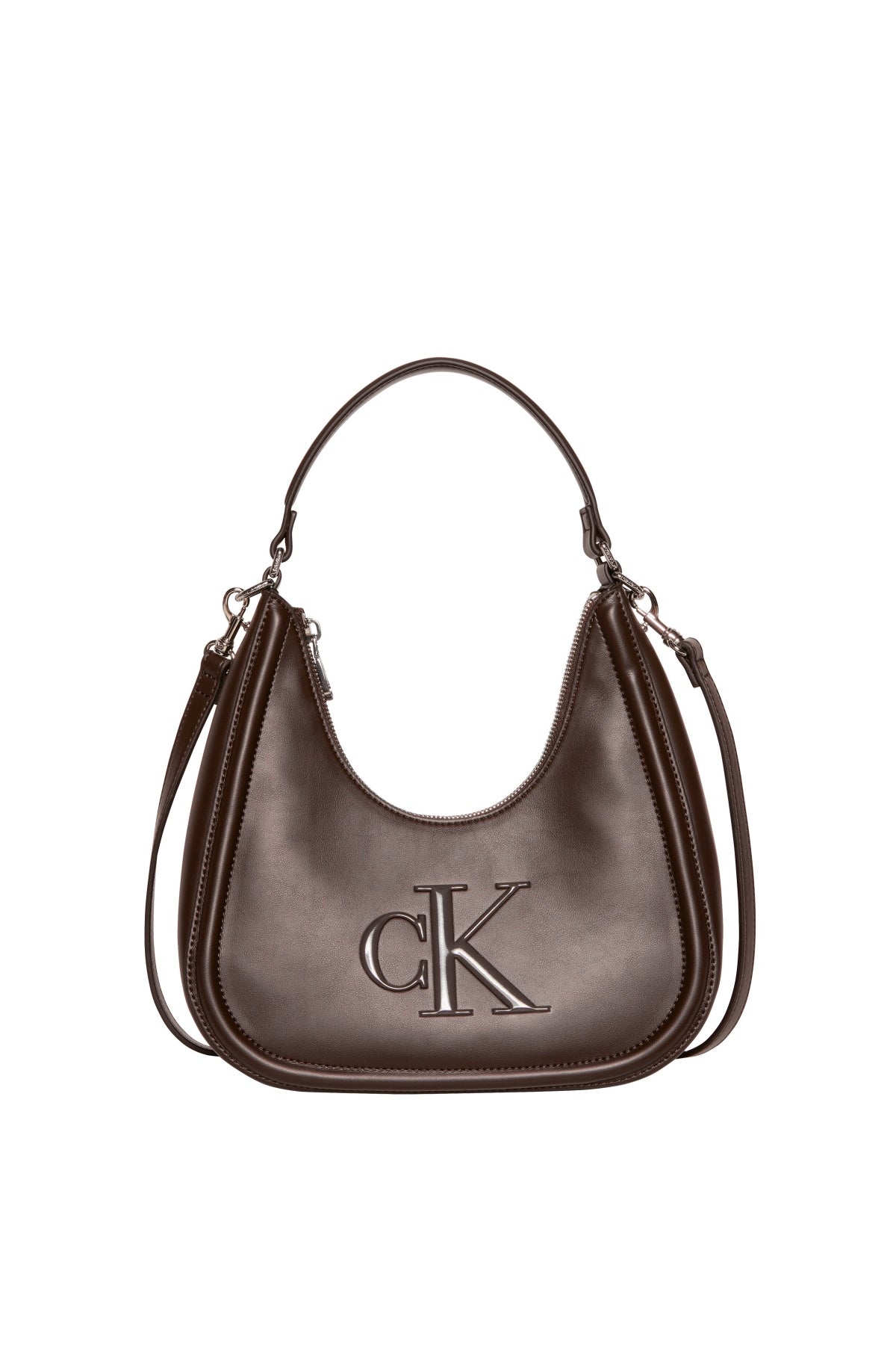 CALVIN KLEIN LVFG BOLD CK SMALL CRESCENT B en color MARRON  (1)