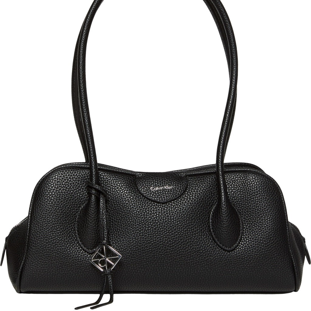 CALVIN KLEIN LVFG EMBLEM TRIO PEBBLE BAG en color NEGRO  (4)