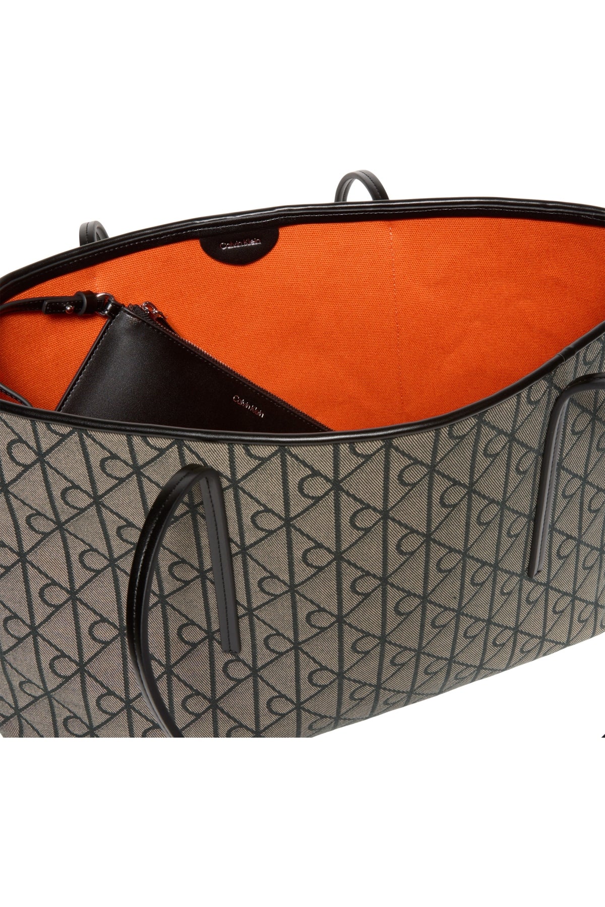 CALVIN KLEIN LVFG EMBLEM AOP JACQUARD TOTE en color MARRON  (3)