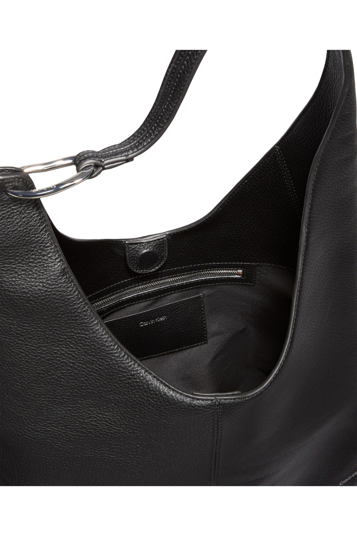 CALVIN KLEIN LVFG SLOUCHY LEATHER SHOULDER en color NEGRO  (3)
