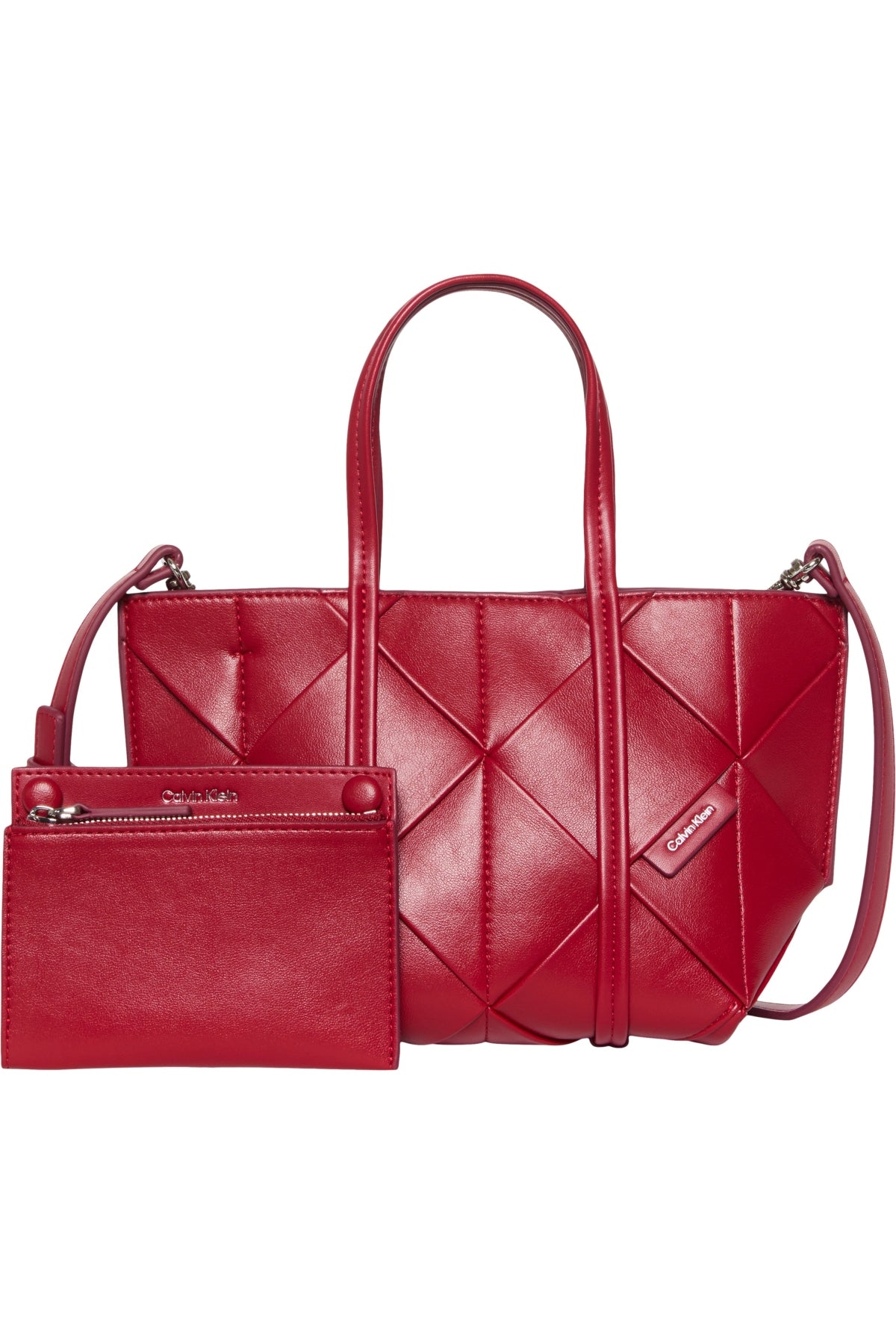 CALVIN KLEIN LVFG WOVEN MINI TOTE CROSSBOD en color ROJO  (1)