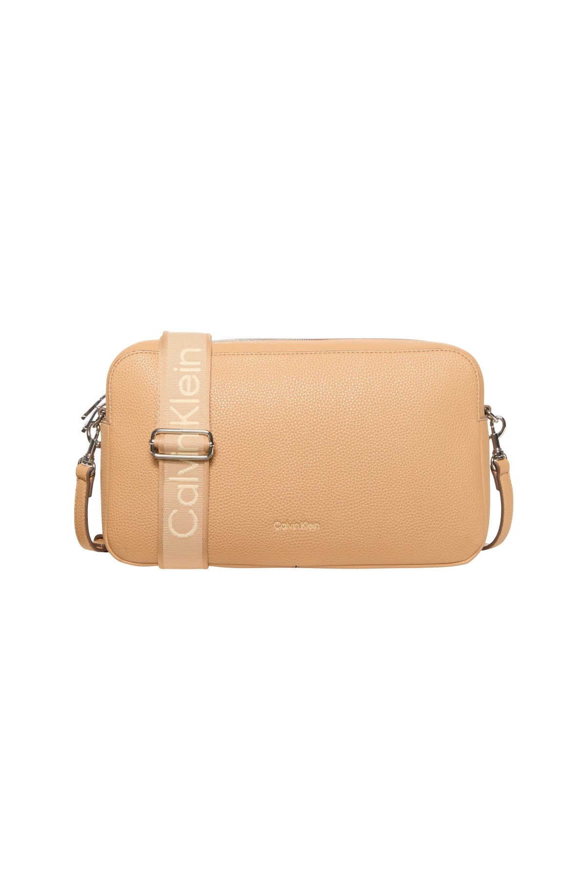 CALVIN KLEIN LVFG WEBBING X STRAP CAMERA en color MARRON CLARO  (1)