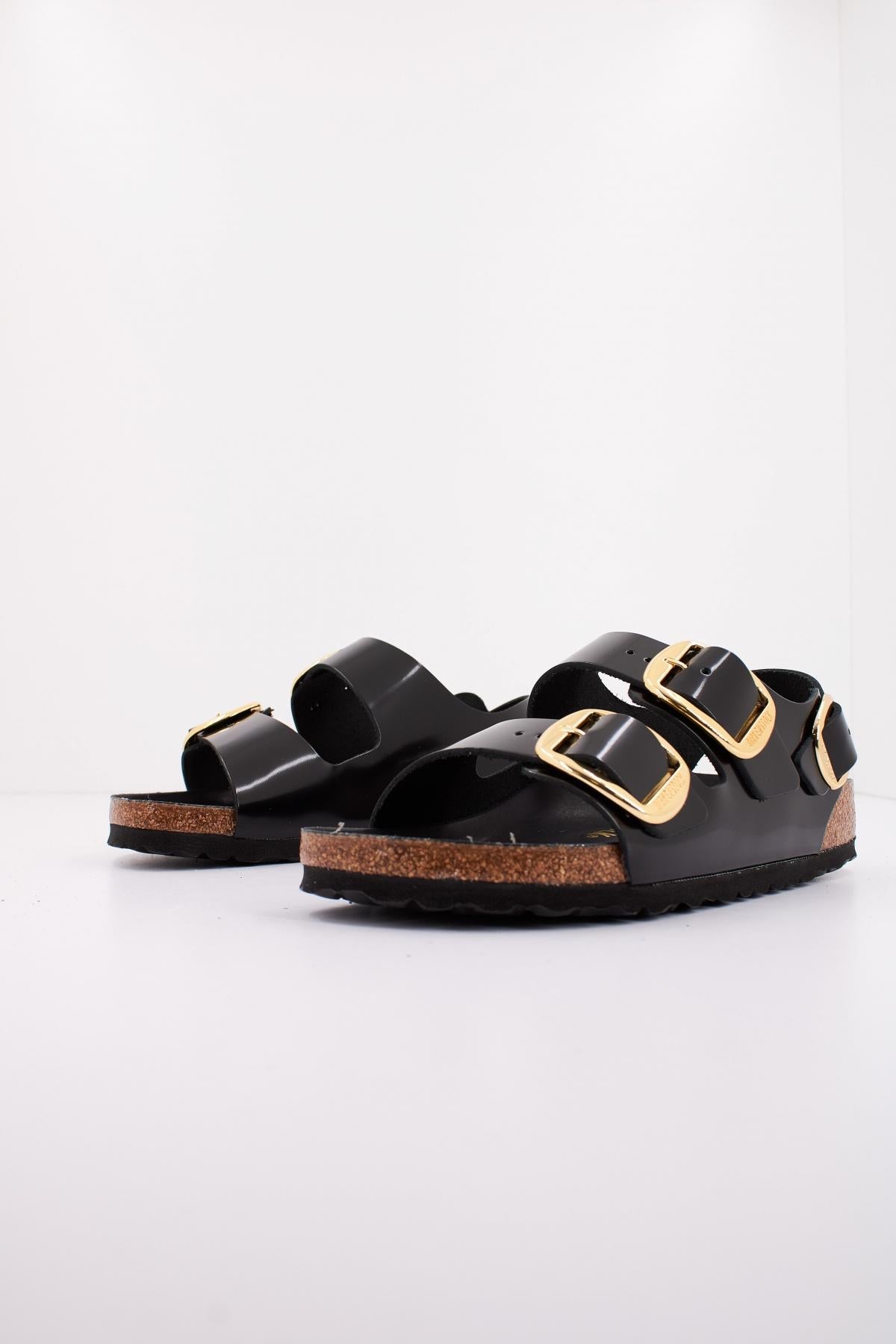 BIRKENSTOCK MILANO BIG BUCKLE NATURAL en color NEGRO  (2)