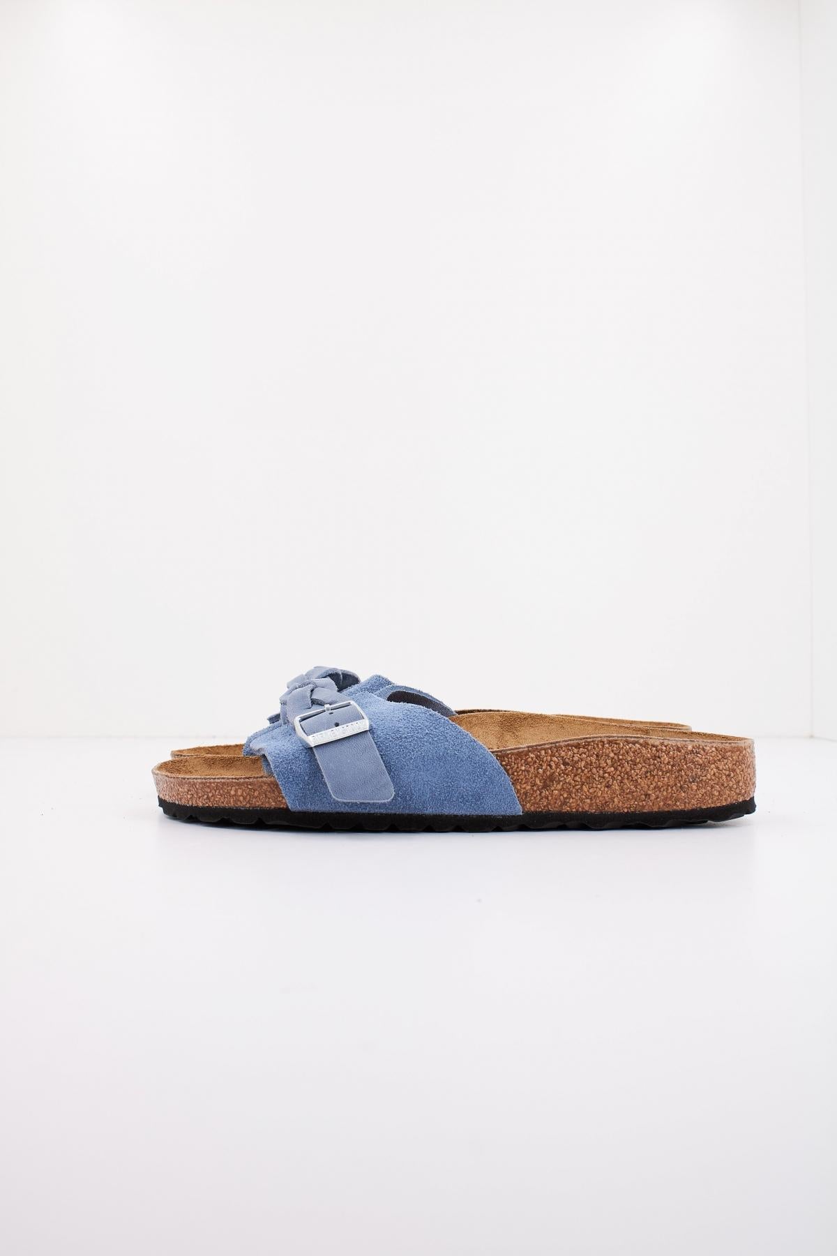 BIRKENSTOCK PULA BRAIDED SUEDE LEATHE en color AZUL  (1)