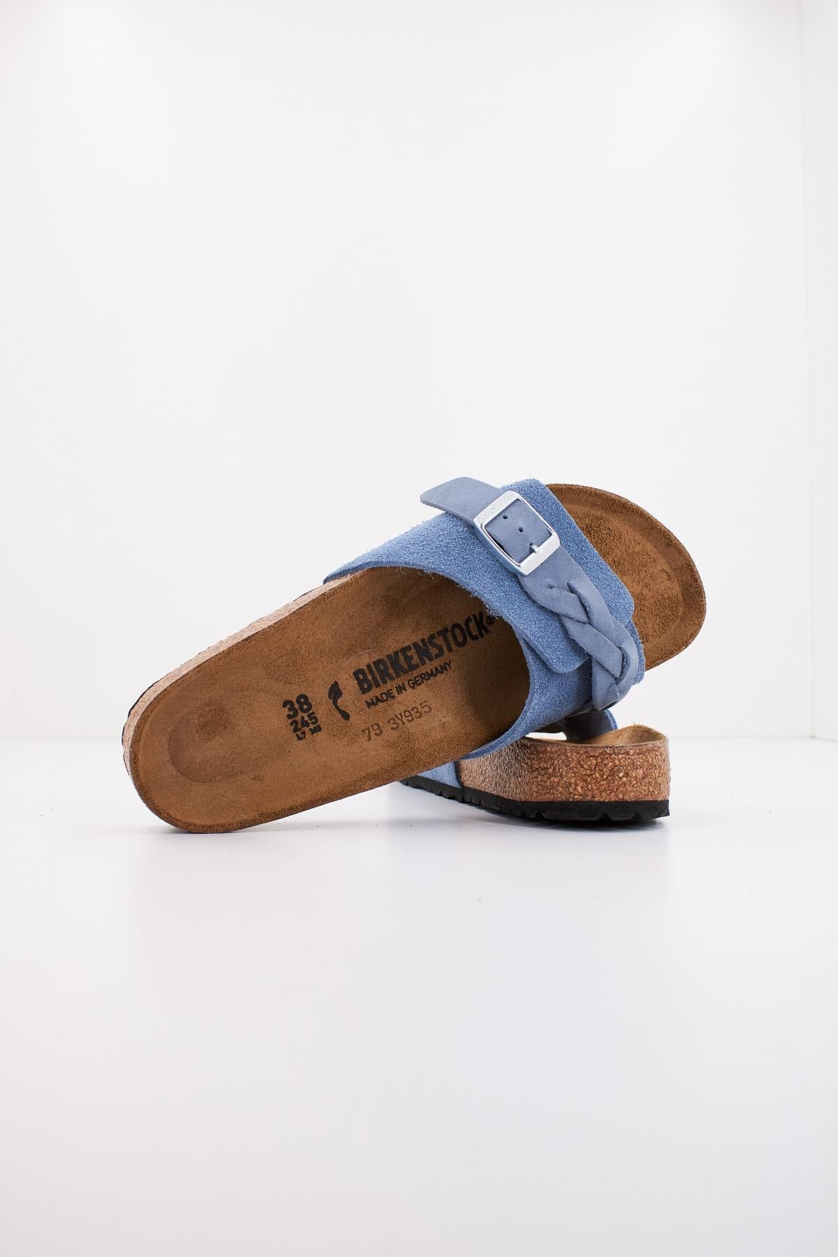 BIRKENSTOCK PULA BRAIDED SUEDE LEATHE en color AZUL  (4)