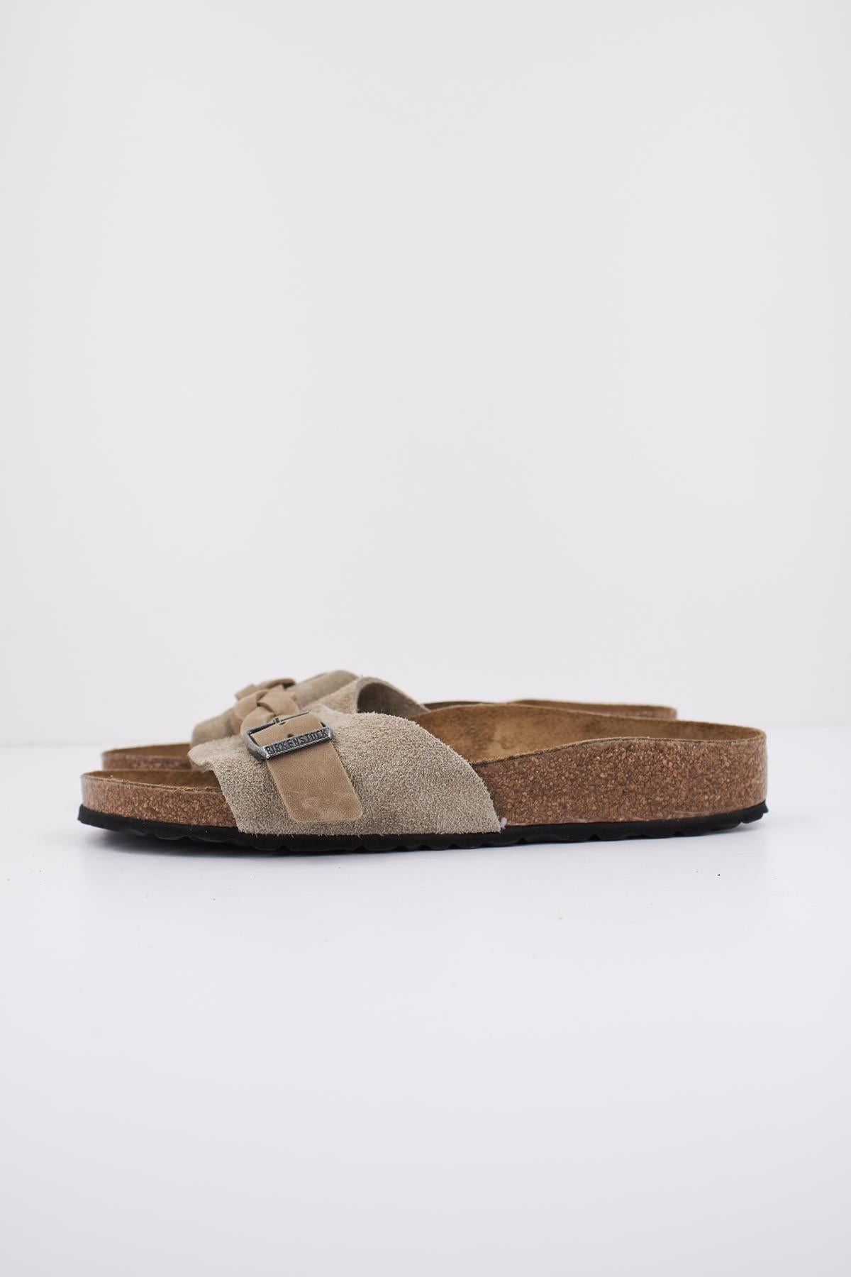 BIRKENSTOCK PULA BRAIDED SUEDE LEATHE en color BEIS  (1)