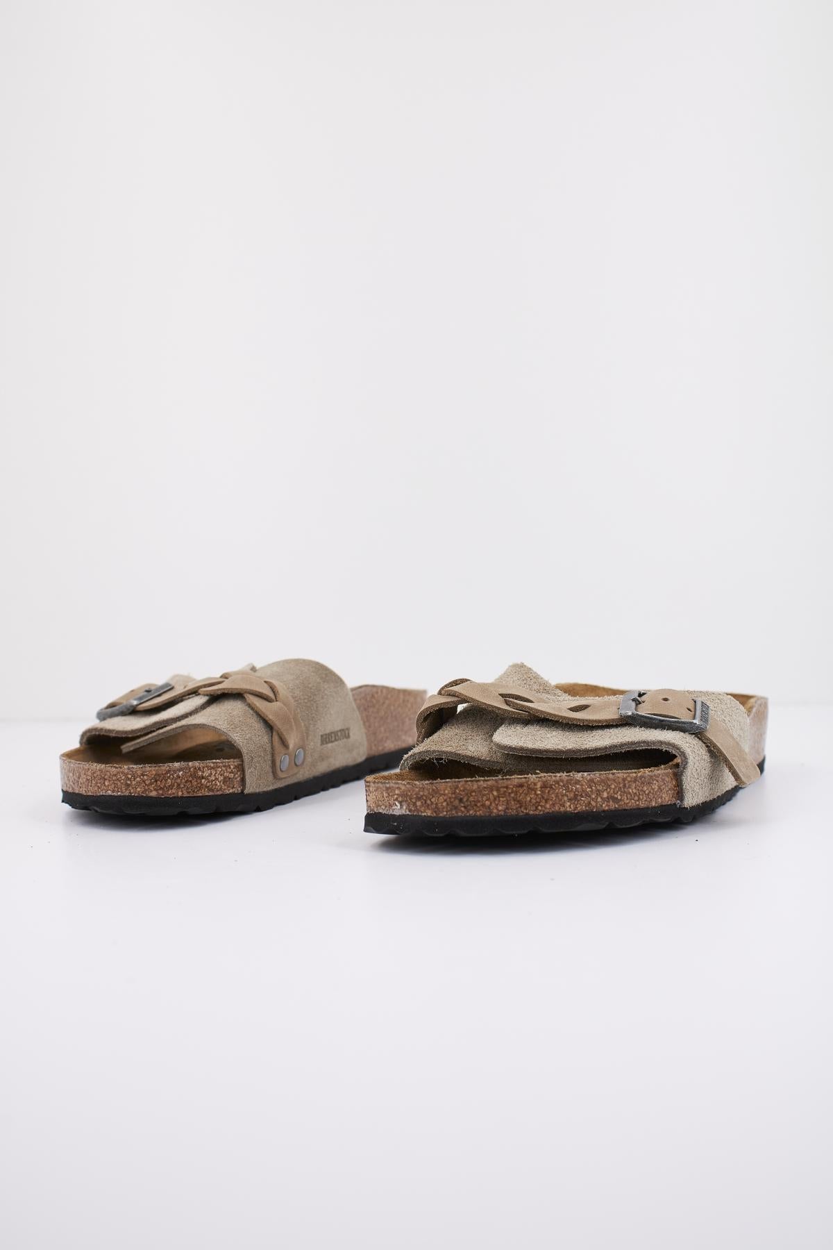 BIRKENSTOCK PULA BRAIDED SUEDE LEATHE en color BEIS  (2)