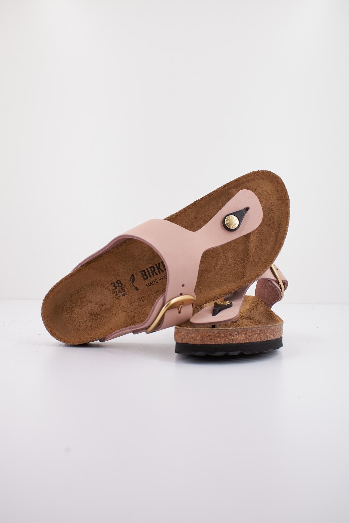 BIRKENSTOCK GIZEH BIG BUCKLE NUBUCK L en color NUDE  (4)